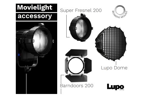LUPO Super Fresnel 200, Barndoors 200 & Lupo Dome