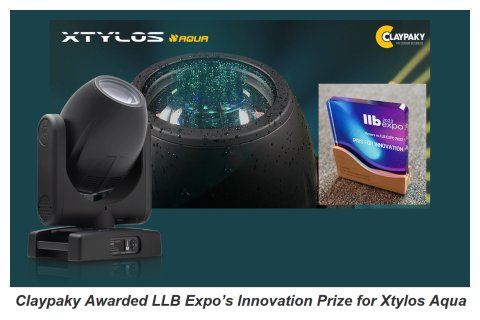 Claypaky Awarded LLB Expo's Innovation Prize for Xtylos Aqua